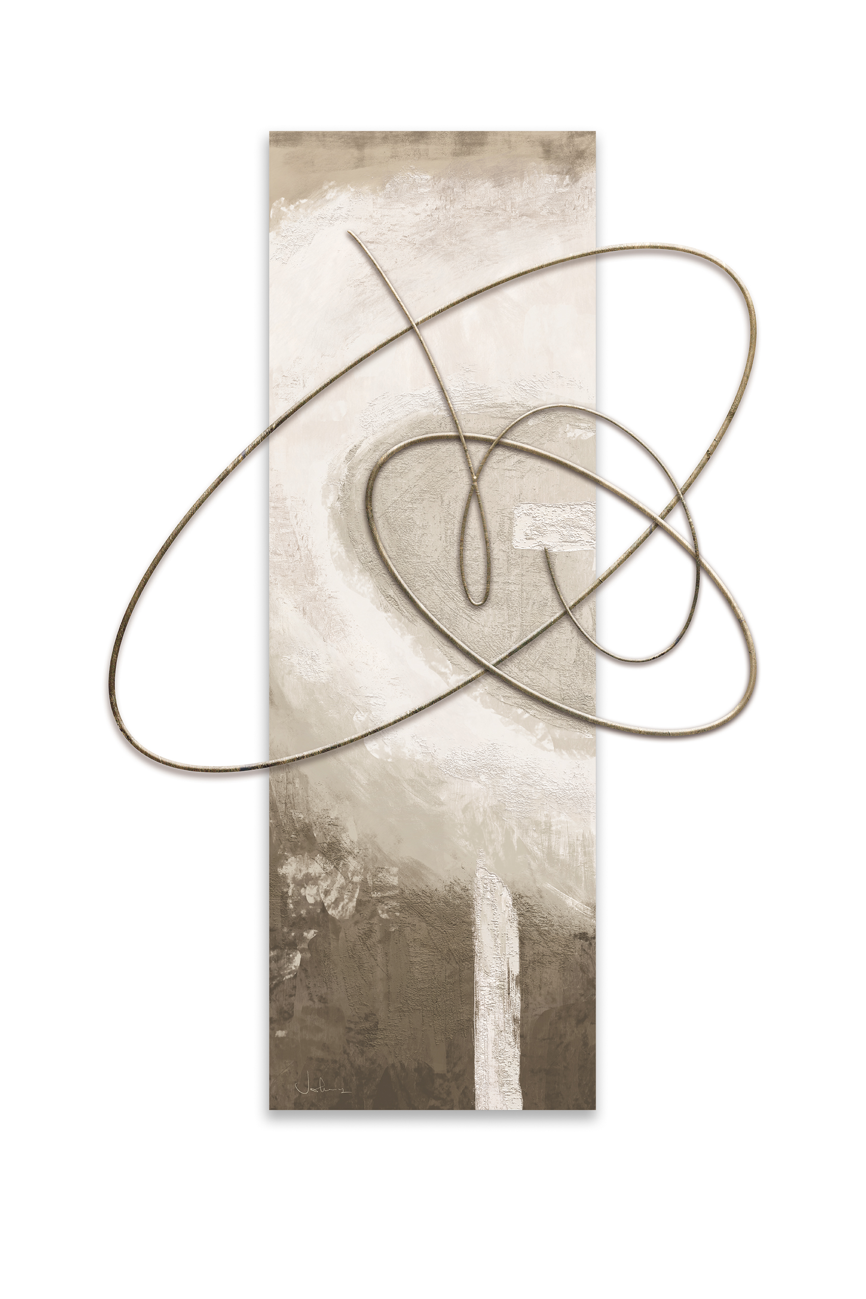 Front view of the same metal wall art design concept